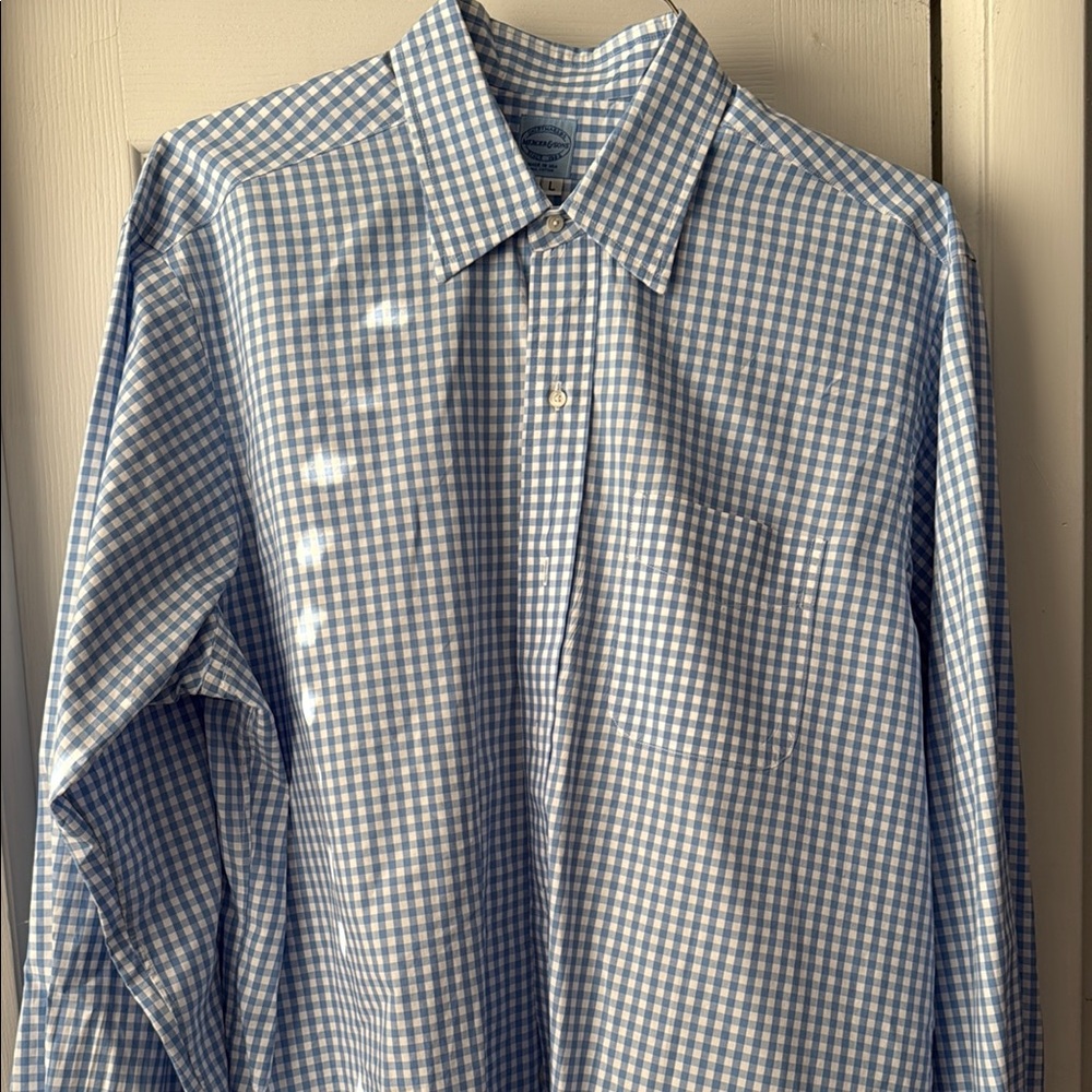 Blue Gingham Men's Shirt